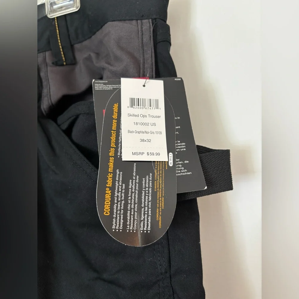 Men's Black and Gray Cargo Pants size 38 x 32 new with tags